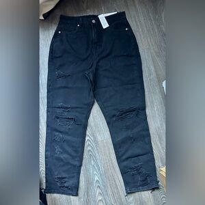American Eagle Curvy Distressed Mom Jeans